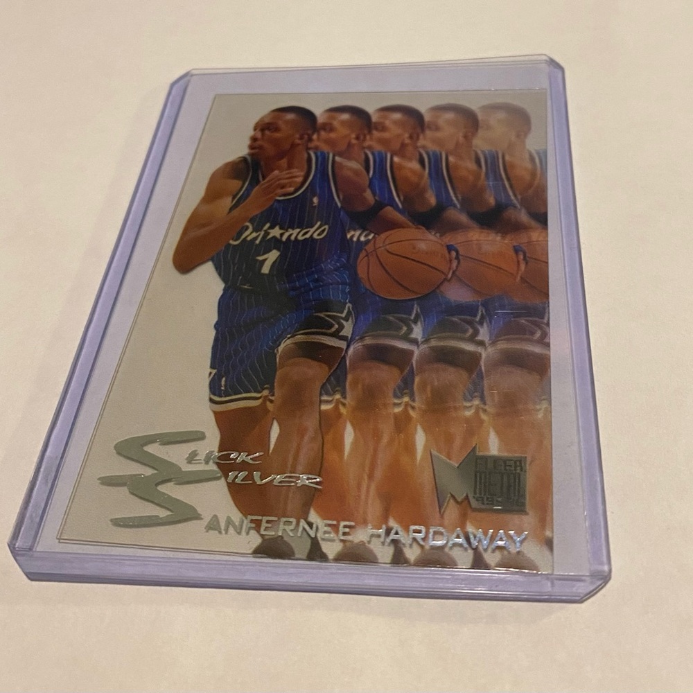 Anfernee Hardaway 1995 Rare insert! Fleer Metal Baskeball Card Vintage
